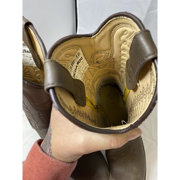 Durango Brown BT804 Embroidered Western Cowboy Boots Boys Big Kids Boys 1D - Picture 11 of 11